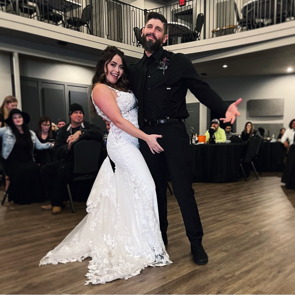 Wedding dress, recently steam cleaned